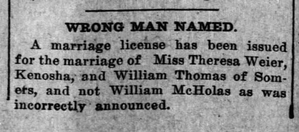 Clipping from Kenosha News
